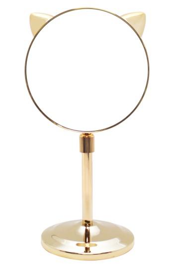 Danielle Creations Cat Ear Extendable Gold Midi Mirror