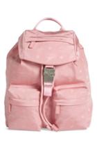 Mcm Small Dieter Monogrammed Nylon Backpack - Pink