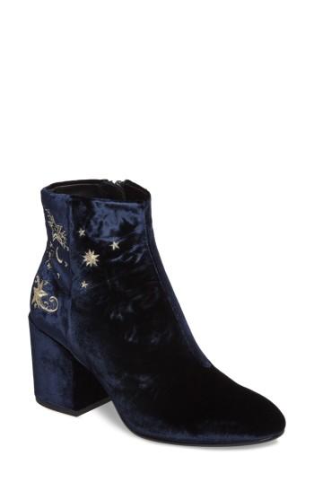 Women's Ash Elixir Embroidered Velvet Bootie Eu - Blue