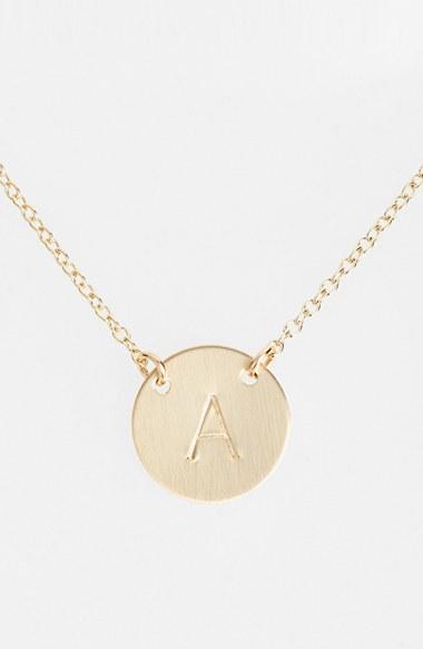 Women's Nashelle 14k-gold Fill Anchored Initial Disc Necklace