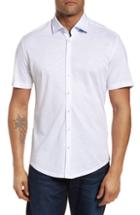 Men's Stone Rose Slim Fit Flame Knit Sport Shirt, Size - White
