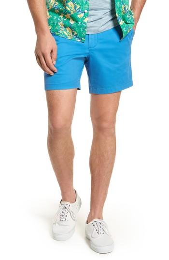 Men's 1901 Ballard Washed Stretch Cotton Shorts - Blue