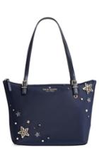 Kate Spade New York Watson Lane Small Maya Crystal Embellished Nylon Tote - Blue
