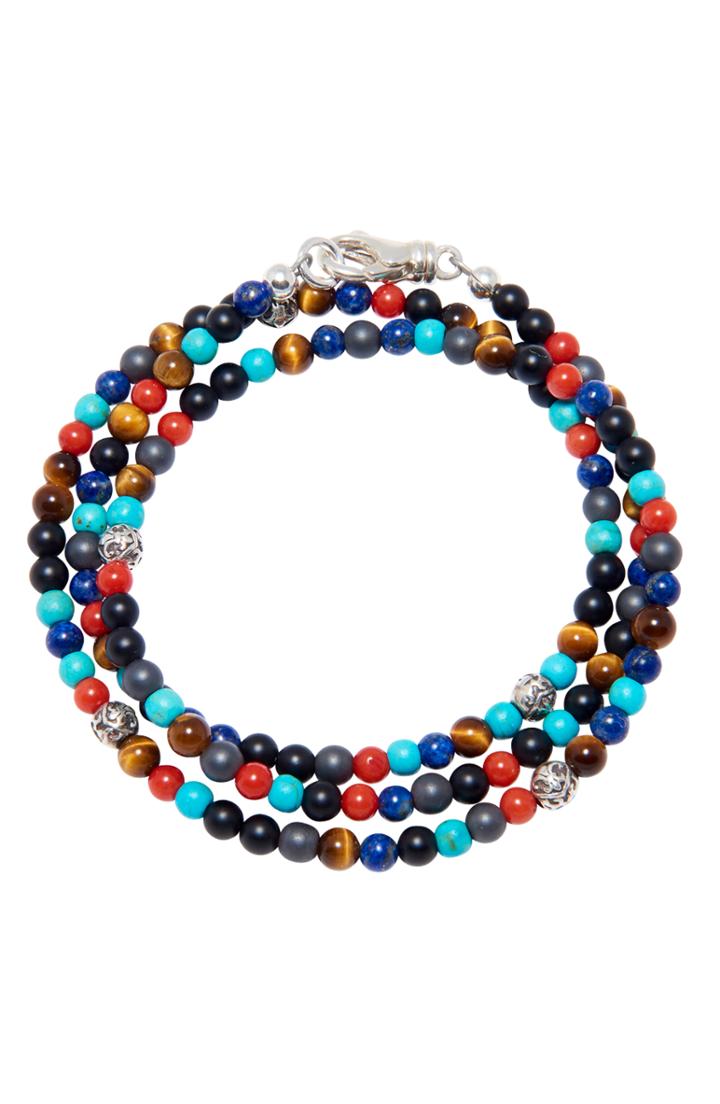 Men's Nialaya Mykonos Multistrand Wrap Bracelet