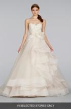 Women's Lazaro Strapless Lace & Layered Tulle Ballgown, Size In Store Only - Ivory