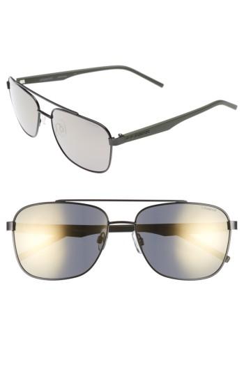 Men's Polaroid Eyewear 60mm Polarized Navigator Sunglasses - Matte Black