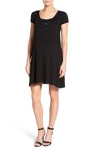 Women's Lab40 'poppy' Maternity/nursing Swing Dress - Black