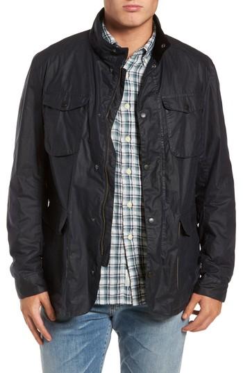 Men's Barbour Ogston Lightweight Waxed Cotton Jacket - Blue