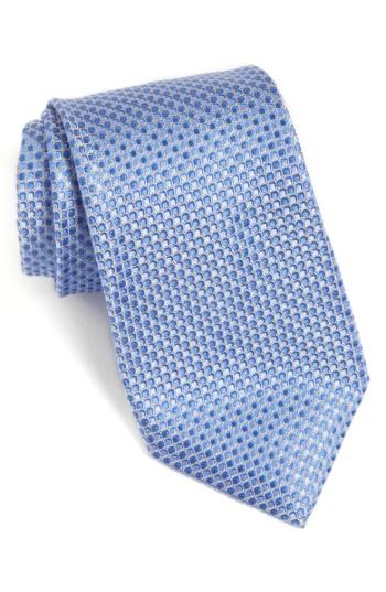 Men's Nordstrom Men's Shop Alghero Micro Silk Tie, Size X-long - Blue