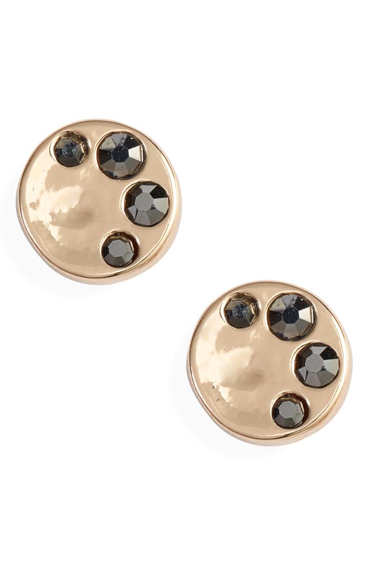 Women's Treasure & Bond Pave Molten Disc Stud Earrings
