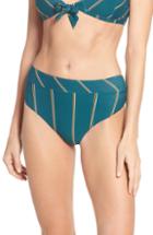 Women's Seafolly Aralia High Waist Bikini Bottoms Us / 10 Au - Blue/green