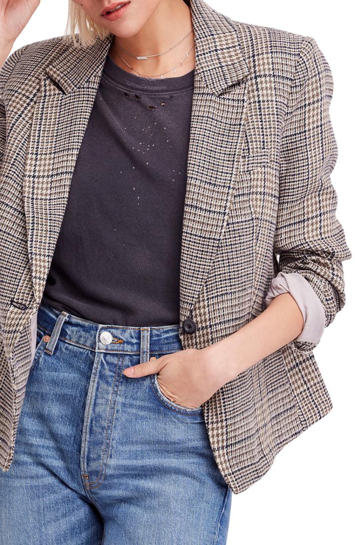 Women's Free People Chess Blazer