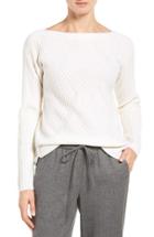 Women's Nordstrom Collection High/low Boatneck Cashmere Sweater