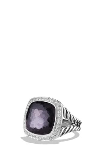 Women's David Yurman 'albion' Ring With Semiprecious Stone And Diamonds