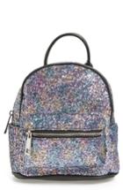 Street Level Glitter Zip Backpack - Blue
