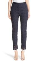 Women's St. John Collection Metallic Guipure Lace Pants - Blue