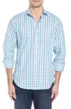 Men's Thomas Dean Regular Fit Check Sport Shirt - Green