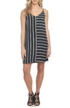 Women's 1.state Mixed Stripe Shift Dress, Size - Black