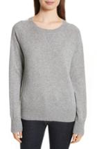 Women's Theory Athletic Stripe Cashmere Sweater, Size - Grey