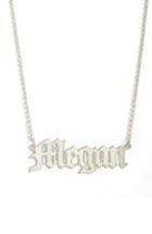 Women's Argento Vivo Personalized English Font Name Necklace