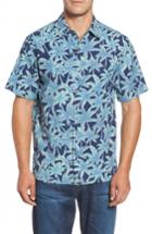 Men's Tori Richard Elementree Classic Fit Silk Blend Camp Shirt - Blue