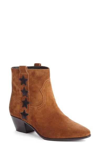 Women's Saint Laurent 'rock Star' Bootie Us / 36eu - Brown