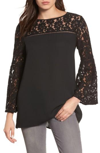 Women's Halogen Lace Bell Sleeve Top