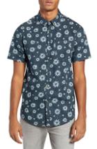 Men's Billabong Sundays Print Camp Shirt, Size - Blue