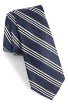Men's 1901 Stripe Silk Tie, Size - Black