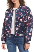 Women's Juicy Couture Floral Quilted Velour Bomber Jacket