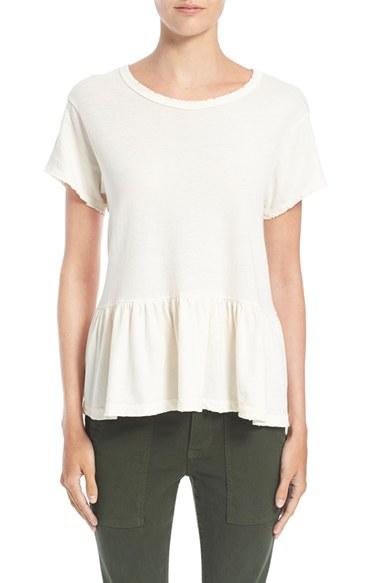 Women's The Great. The Ruffle Tee - White