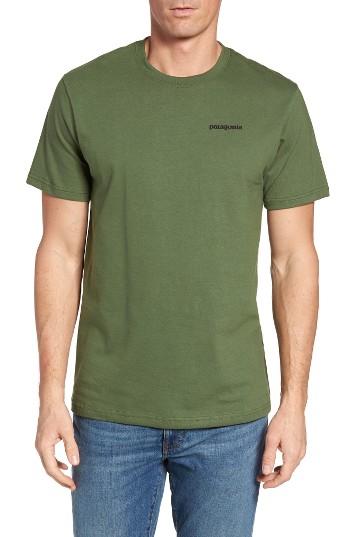 Men's Patagonia 'trout Fitz Roy' Organic Cotton T-shirt - Green