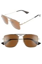 Men's Gucci Caravan 55mm Sunglasses - Gold/ Brown