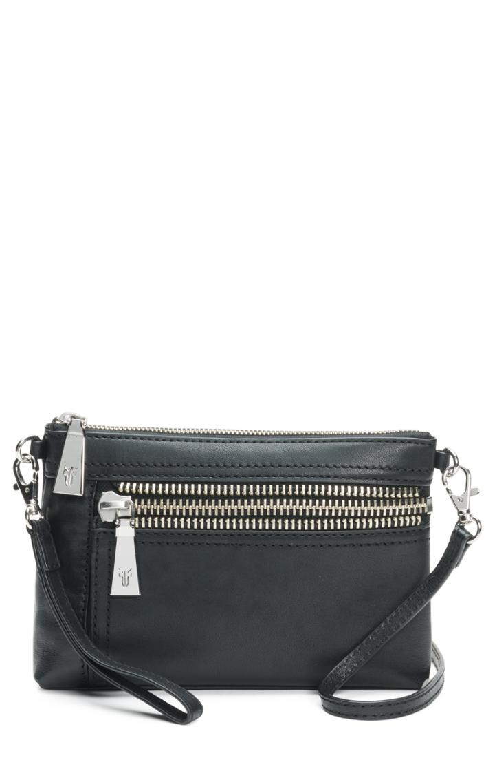 Frye Lena Leather Crossbody Bag - Black
