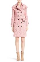 Women's Burberry Stanhill Ruffle Lace Trench Coat