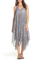 Women's Tommy Bahama Fractured Stripe Scarf Print Cover-up - Black