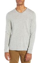 Men's Nordstrom Signature Cashmere V-neck Sweater, Size - Grey
