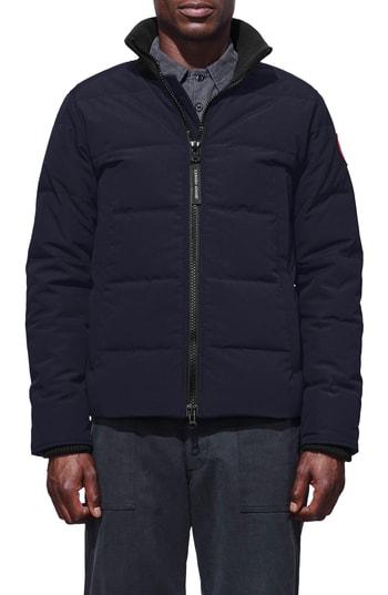 Men's Canada Goose 'woolford' Slim Fit Down Bomber Jacket - Blue