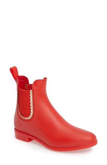 Women's Jack Rogers Sallie Chelsea Rain Bootie M - Red