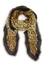 Women's Valentino Wild Leopard Modal & Cashmere Scarf, Size - Beige