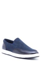 Men's Zanzara Caravaggio Whipstitched Slip-on Sneaker M - Blue