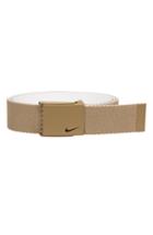 Men's Nike Essentials Reversible Webbed Belt, Size - Khaki/ White