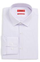 Men's Hugo Mabel Sharp Fit Stripe Dress Shirt .5l - Purple