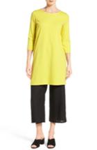 Women's Eileen Fisher Stretch Organic Cotton Jersey Tunic, Size - Yellow