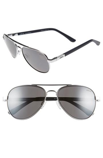 Men's Revo 'raconteur' 58mm Polarized Aviator Sunglasses - Chrome/ Graphite