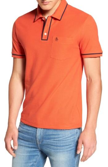 Men's Original Penguin Earl Pique Polo - Orange