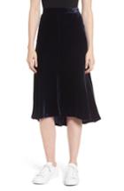 Women's Nordstrom Signature High/low Velvet Skirt