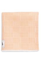 Men's Robert Talbott Plaid Linen Pocket Square, Size - Orange