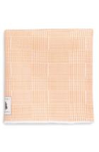 Men's Robert Talbott Plaid Linen Pocket Square, Size - Orange