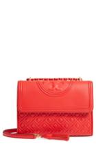 Tory Burch Fleming Leather Convertible Shoulder Bag - Red